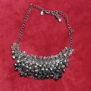 Elegant Silver and Black Necklace
